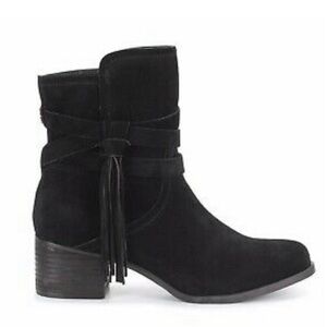 Ugg Koolaburra Kenz Black Suede Ankle Boots Booties 8.5